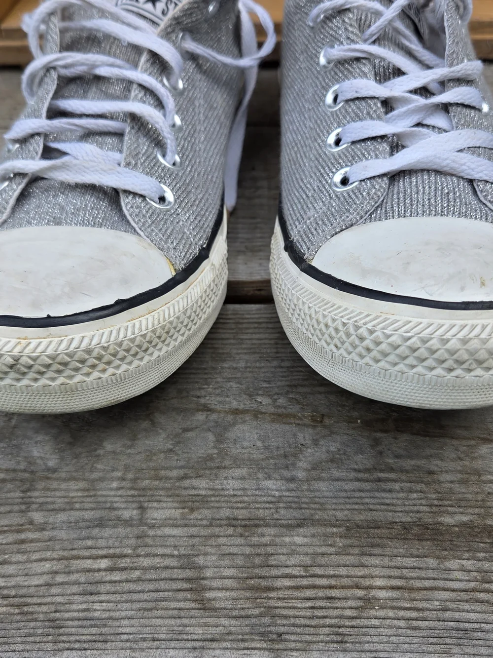 Converse All Star  Silver Low Top Sneakers